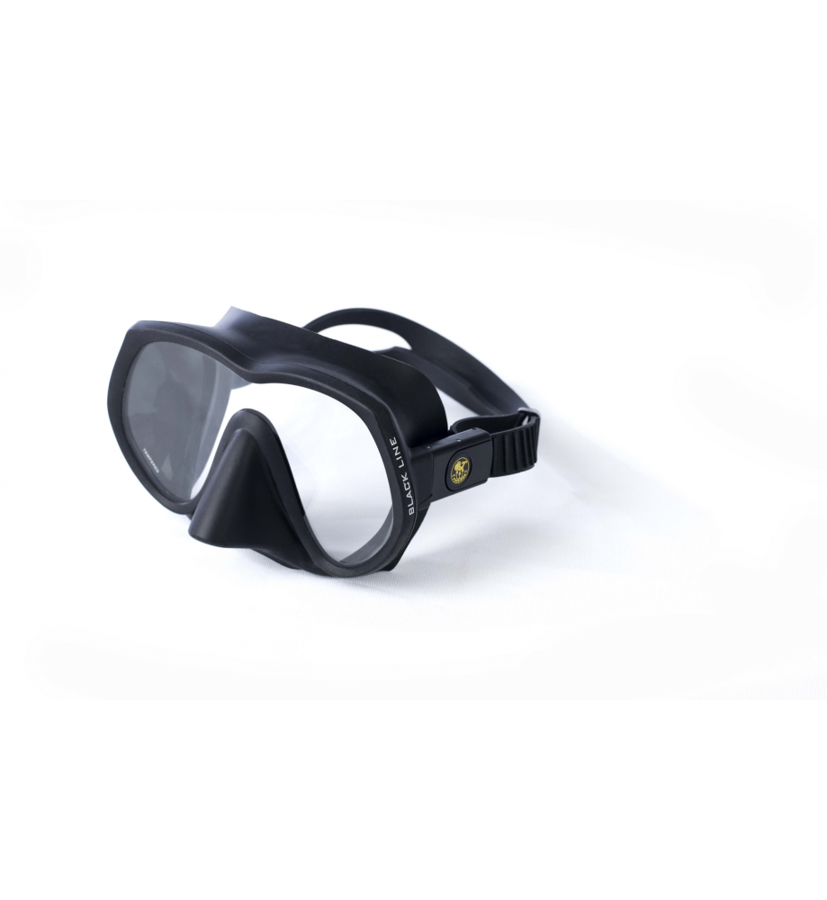 Poseidon Blackline Mask Ultra Low Volume Single Lens Scuba Diving Frameless Dive 